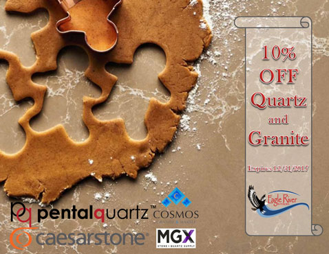 10% OFF all Quartz and Granite Sale for December 2017.